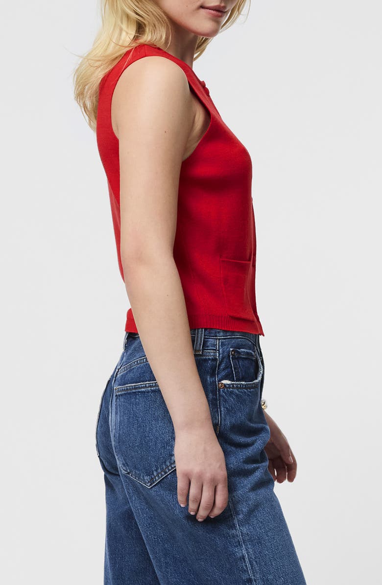 French Connection Cosysoft Knit Vest, Alternate, color, Mars Red