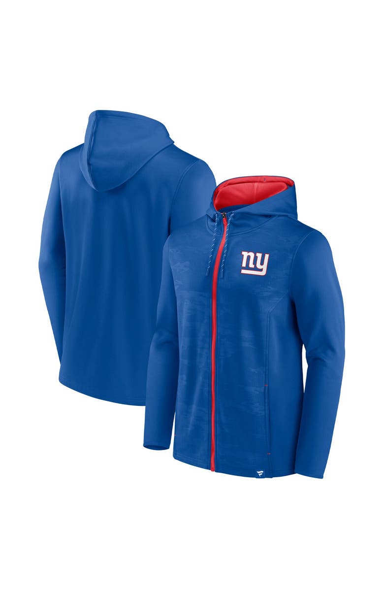 FANATICS Men's Fanatics Branded Royal/Red New York Giants Ball Carrier Full-Zip Hoodie, Main, color, 