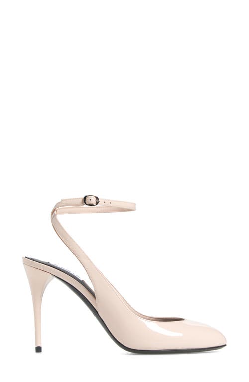 Alaïa Decollete Slingback Ankle Strap Pump In Pink