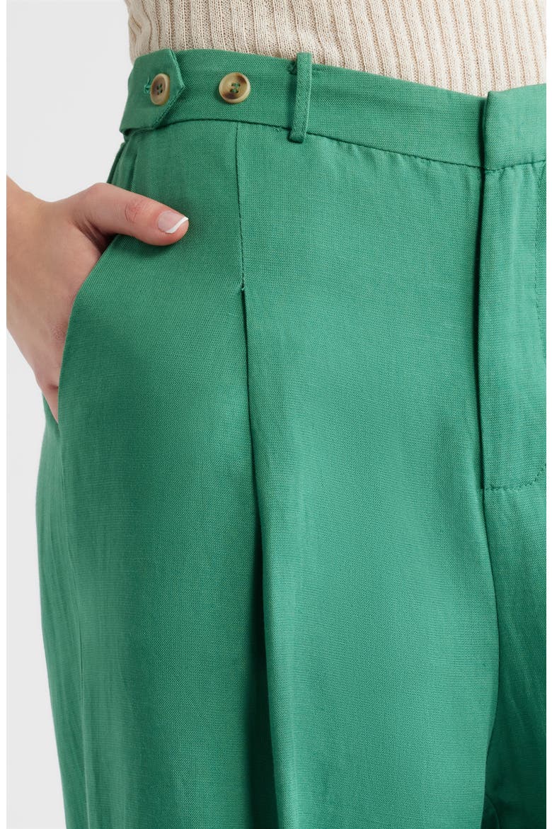 Palermo Pleated Wide Leg Pants, Alternate, color, GREEN