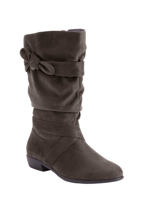 Comfortview Heather Wide Calf Boot In Gray