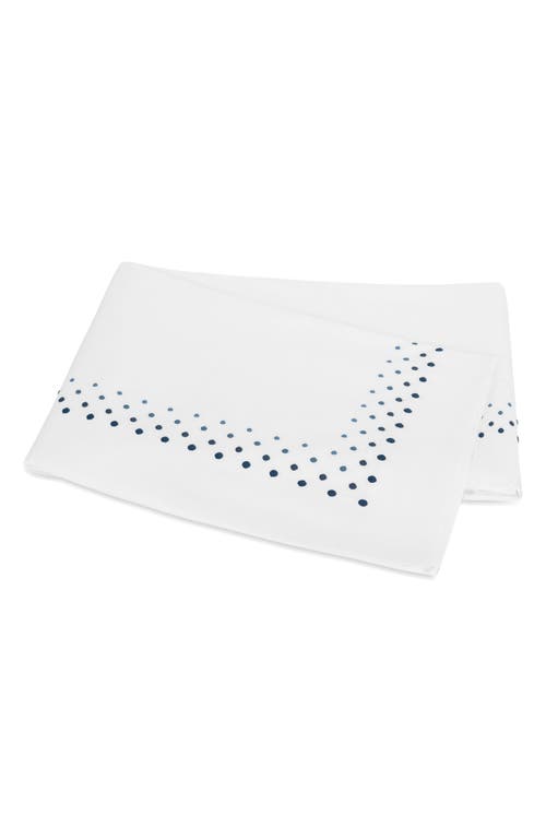 Matouk Dorothy 600 Thread Count Cotton Percale Flat Sheet In Blue Ombre