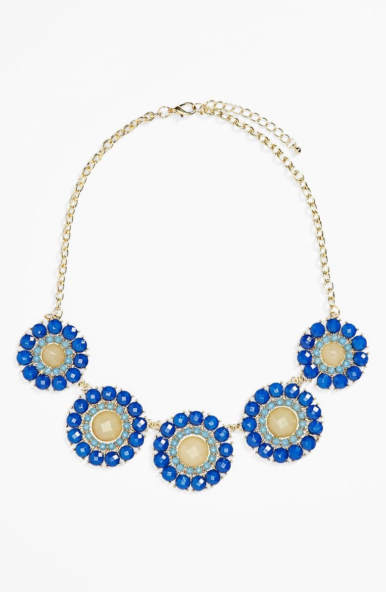 Stephan & Co. Flower Statement Necklace, Main, color,