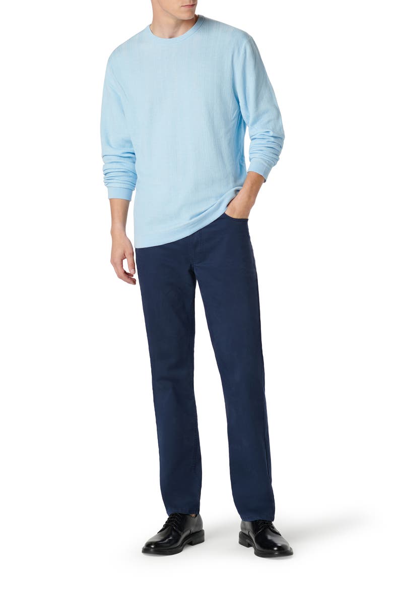 Cotton & Silk Crewneck Sweater, Alternate, color, SKY