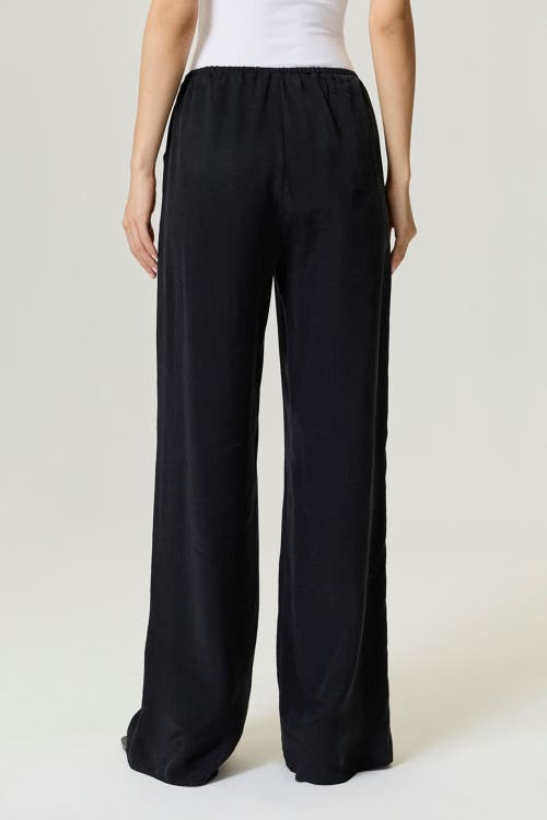 Nocturne Relaxed Fluid Pants With Elastic Waist In Black