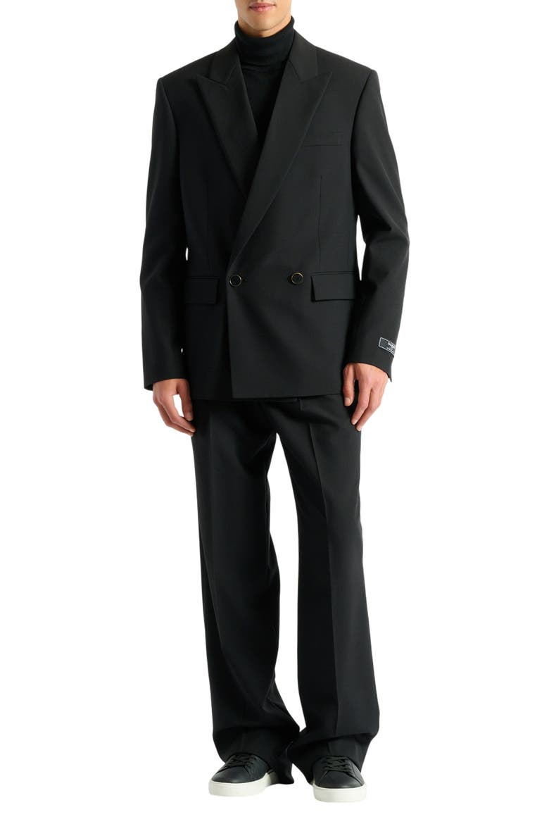 Wool 2-button jacket, Main, color, black