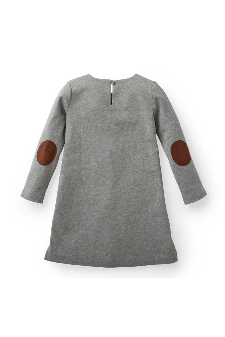Girls' Quilted Ponte Riding Dress, Toddler, Alternate, color, Gray Heather