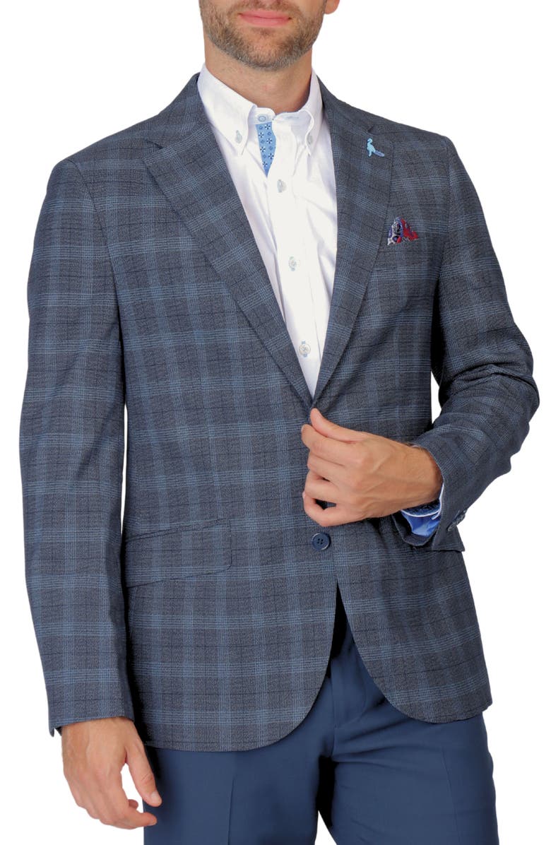 TailorByrd Glen Plaid Sport Coat, Alternate, color, Charcoal