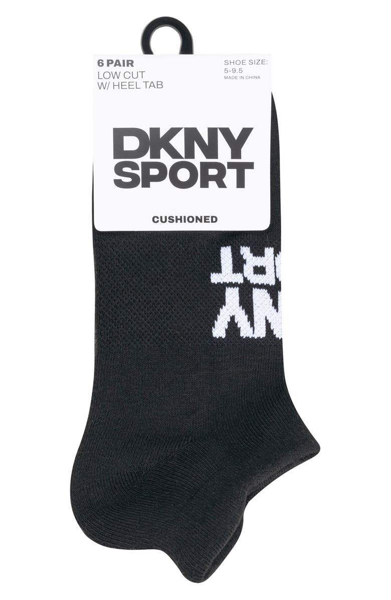 DKNY 6-Pack Low Cut Socks, Alternate, color,