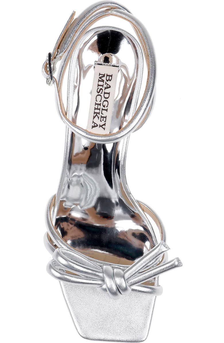 Badgley Mischka Collection Loyalty Ankle Strap Sandal, Alternate, color, Silver