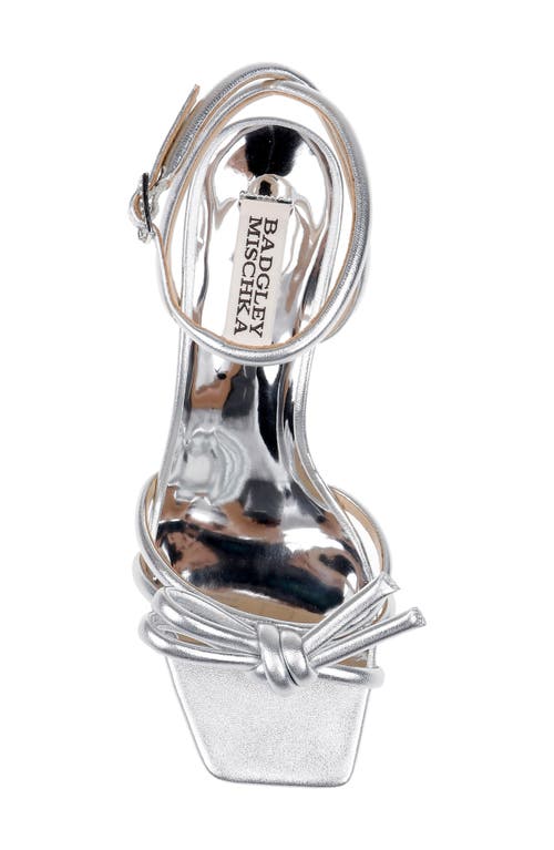 Shop Badgley Mischka Collection Loyalty Ankle Strap Sandal In Silver
