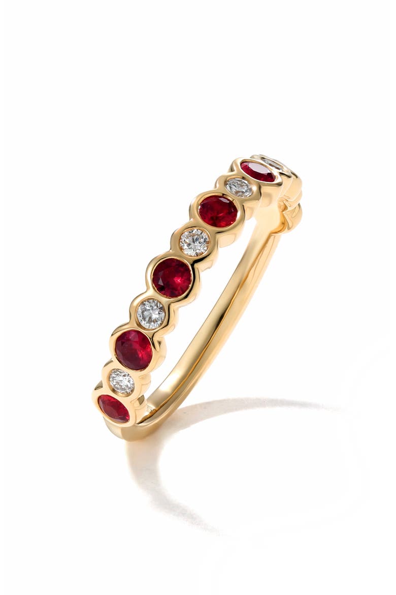 Bubbly Ruby & Diamond Ring, Alternate, color, RUBY