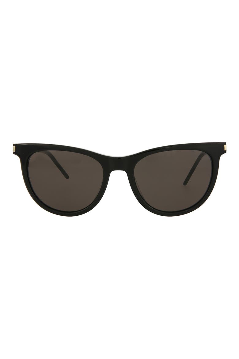 54mm Cat Eye Sunglasses, Main, color, BLACK SILVER BLACK
