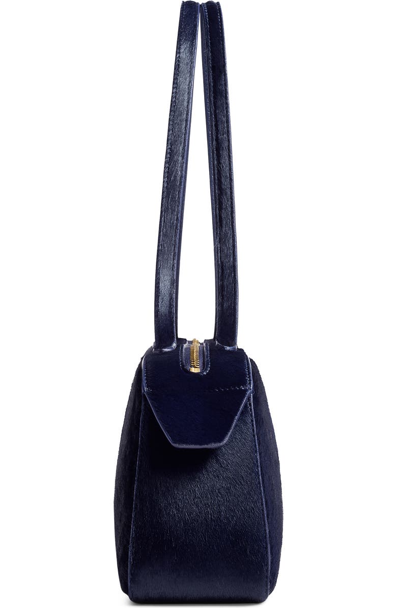 Khaite Simona Genuine Calf Hair Shoulder Bag, Alternate, color, Midnight Navy