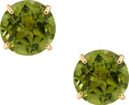 Frankie & Zoe Peridot Solitaire Stud Earrings