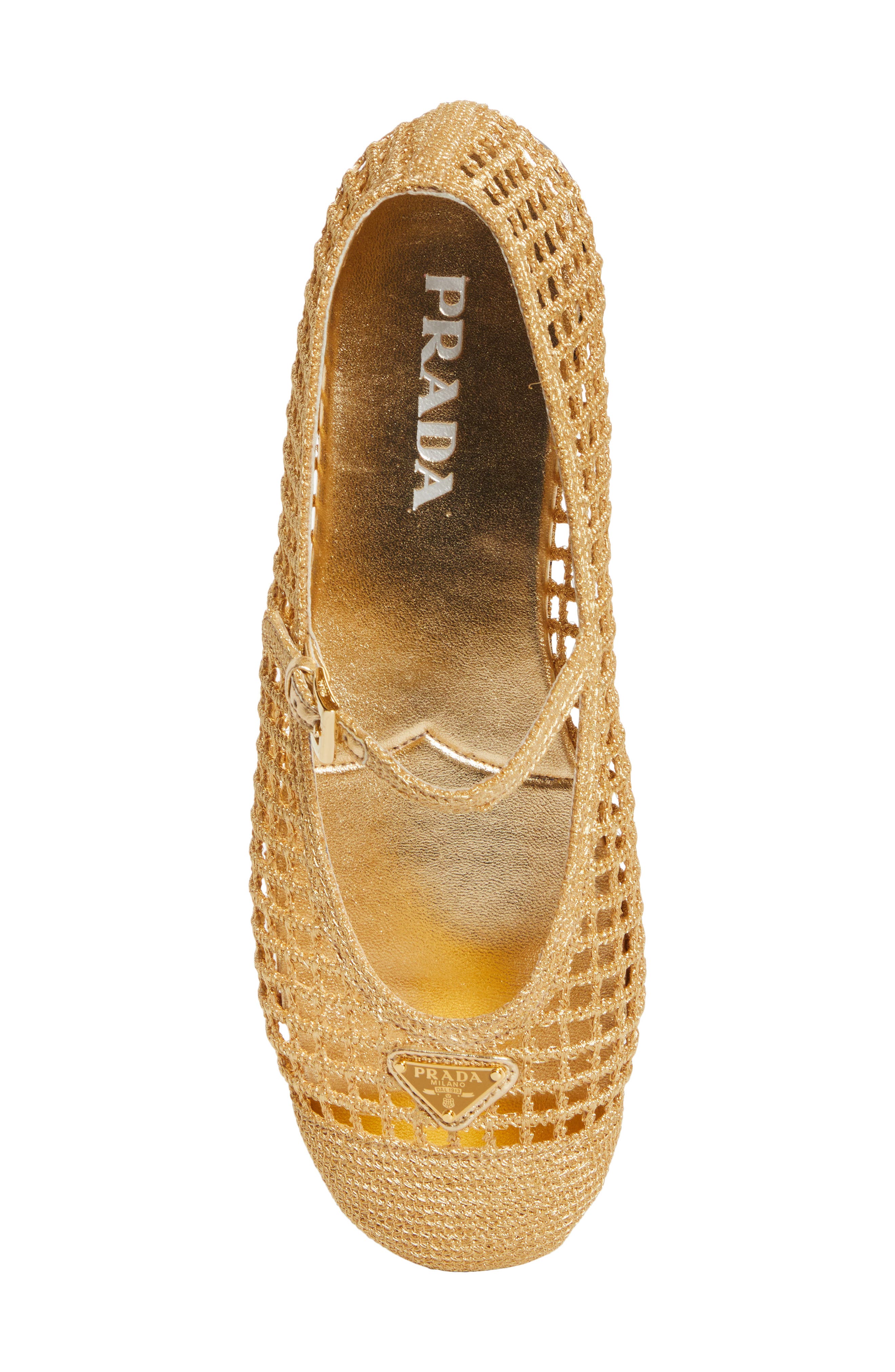 Prada Crochet Mary Jane Flat, Alternate, color, 