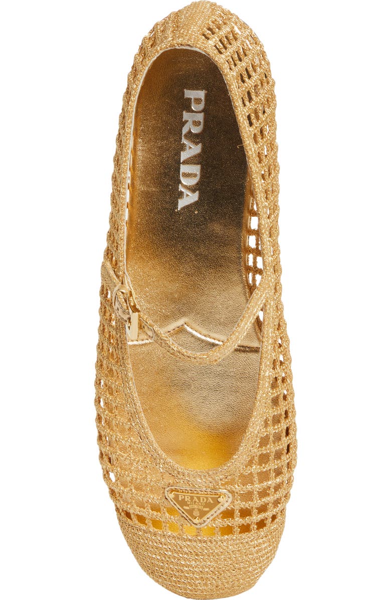 Prada Crochet Mary Jane Flat, Alternate, color,