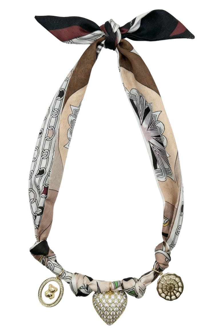 Katie Scarf Charm Necklace, Main, color, GOLD