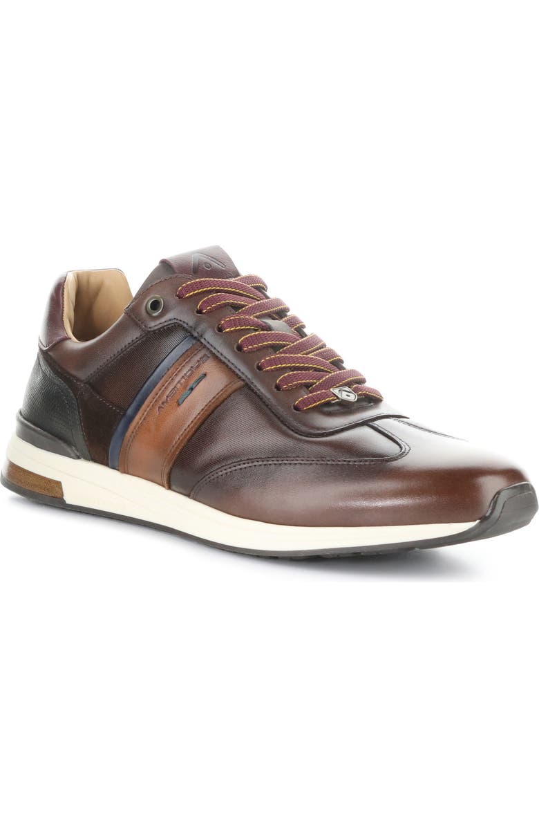 Ambitious Leather Lace-Up Sneaker, Main, color, Brown Leather