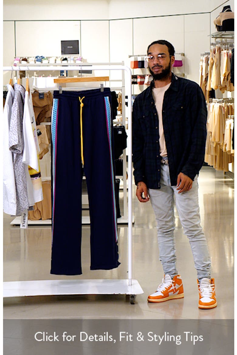 Open Stitch Side Stripe Drawstring Pants video