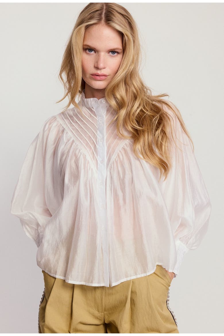 The Shiv Ruffled Shirt, Alternate, color, White