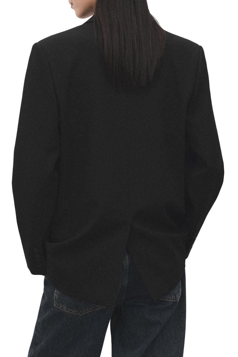 Straight Suit Jacket, Alternate, color, BLACK