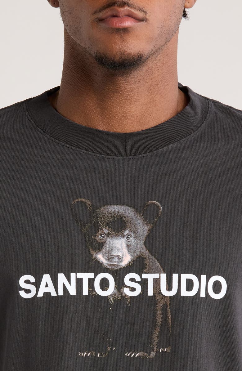 SANTO STUDIO Watching Cub Graphic Cotton T-Shirt, Alternate, color,