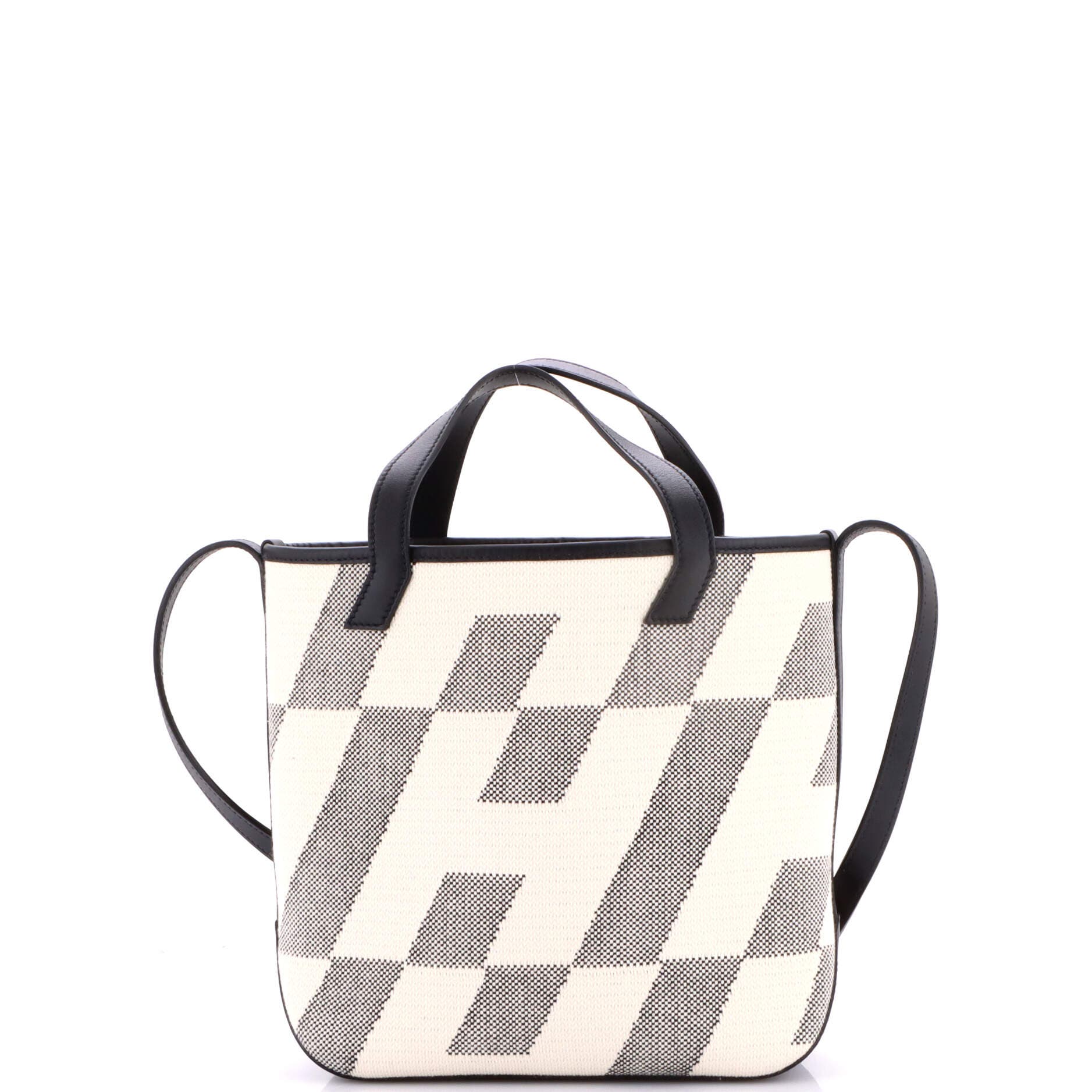 Pre-Owned Hermes Cabas H en Biais Tote Canvas with Leather 27, Alternate, color, Noir