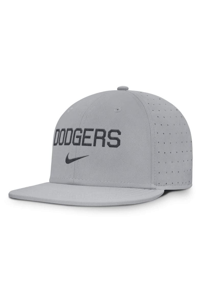 Nike Men's Nike Gray Los Angeles Dodgers True Performance Fitted Hat, Alternate, color, 