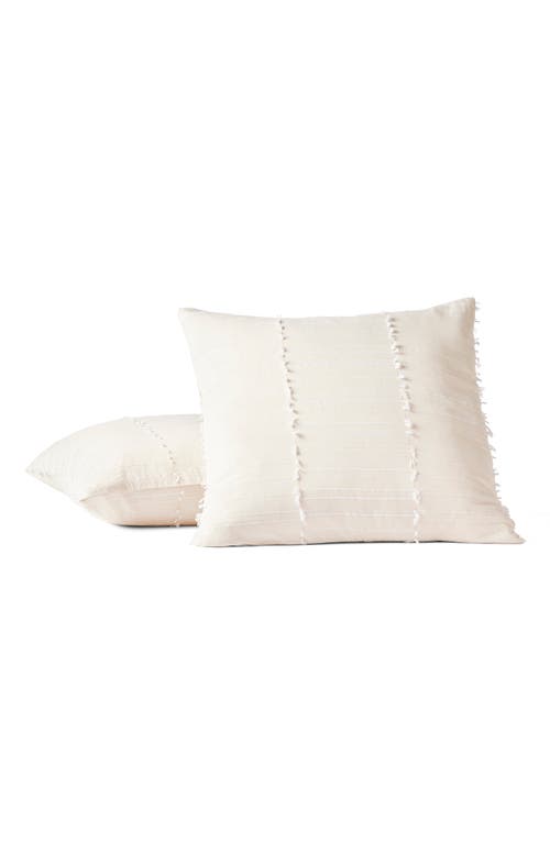 Coyuchi Precita Organic Cotton Pillow Cover In Undyed/alpine White