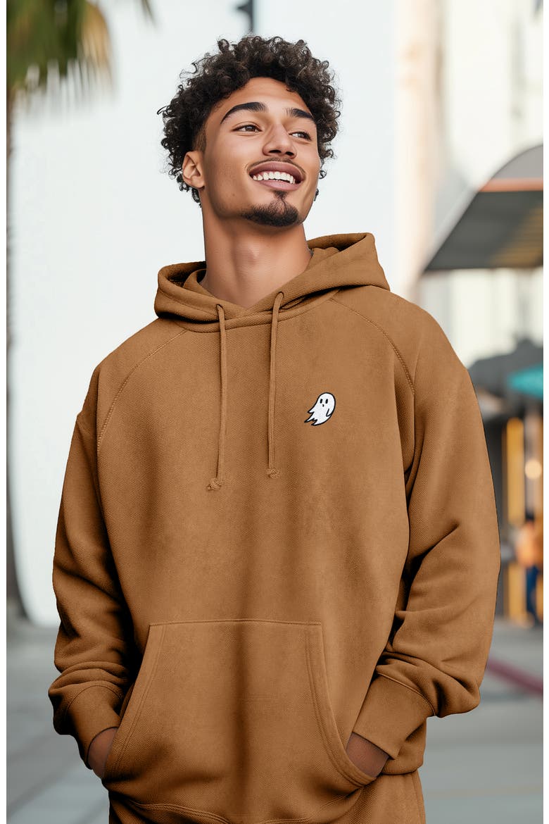 Ghost Mens Mineral Washed Hoodie, Alternate, color, Camel