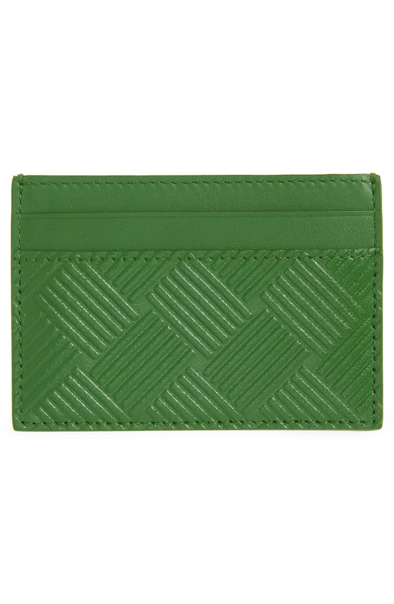 Bottega Veneta Intrecciato Embossed Leather Card Case, Alternate, color,