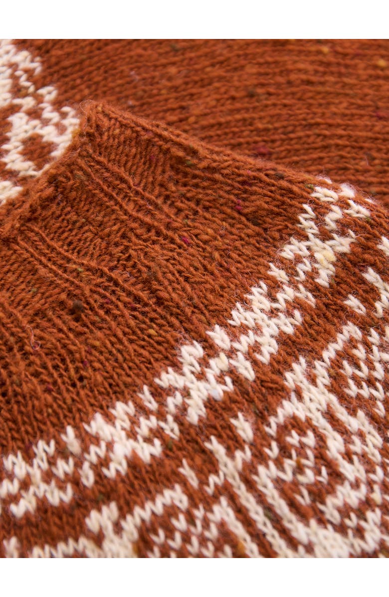 Celtic & Co. Donegal Fair Isle Yoke Sweater, Alternate, color, Rust