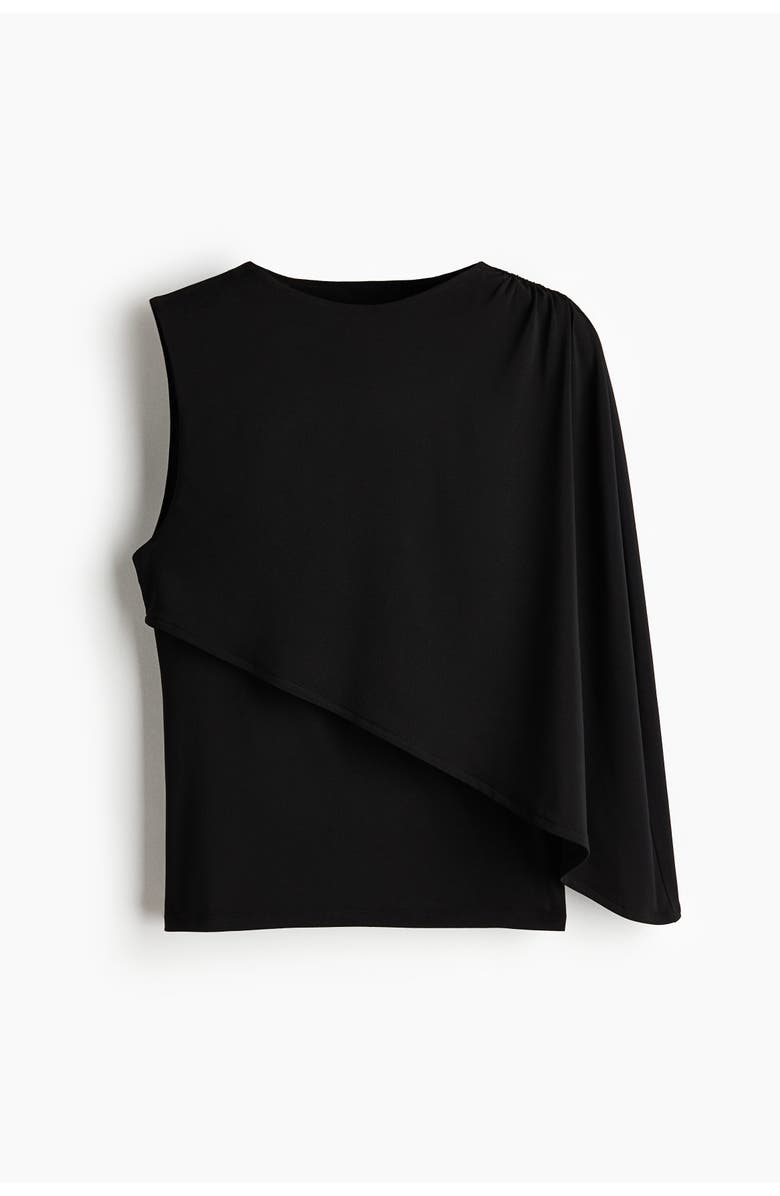 H&M Cape-detail Top, Main, color, Black