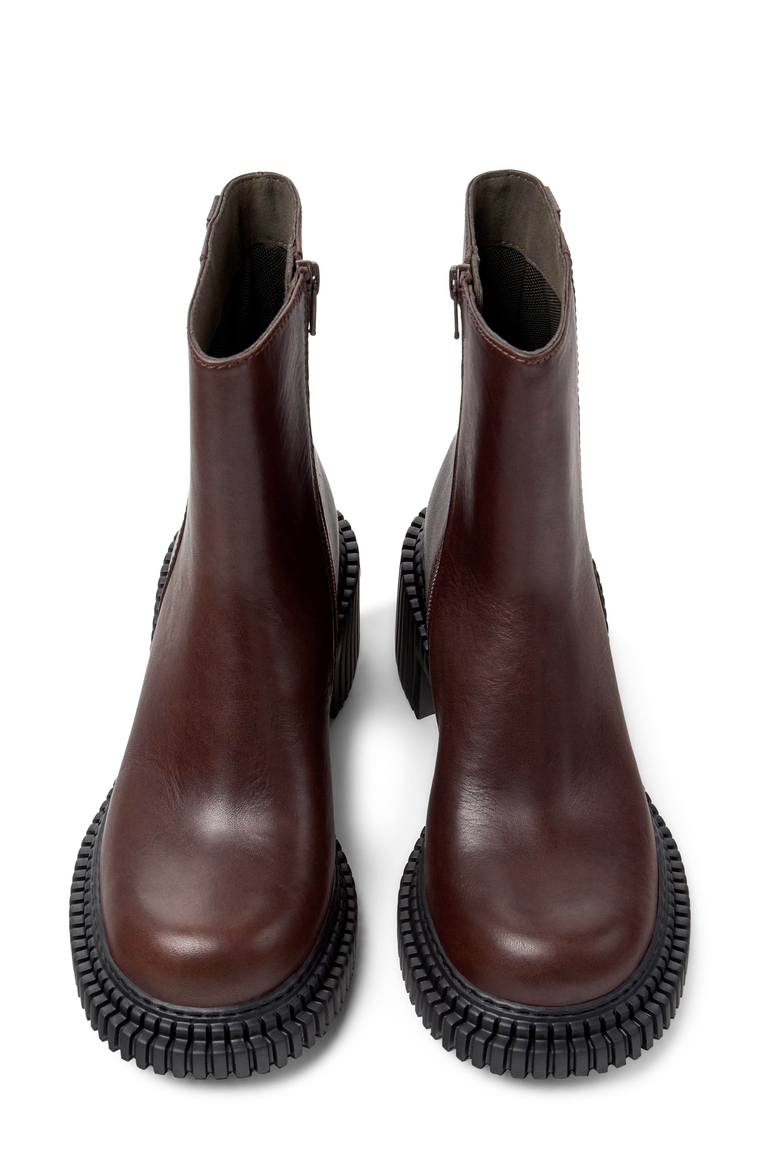 Pix London Zip Boot, Alternate, color, DARK BROWN