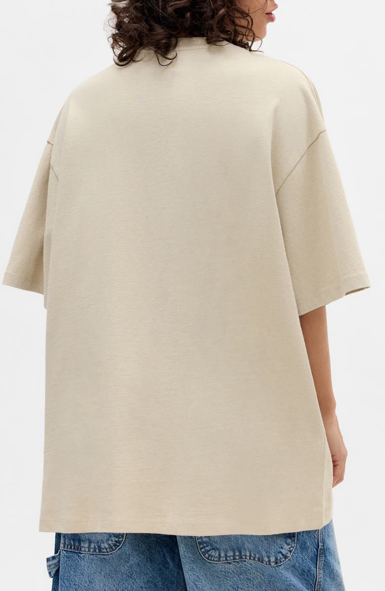 BDG Urban Outfitters 77 V-Neck Graphic T-Shirt, Alternate, color, Ecru