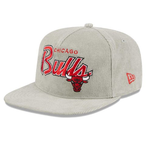 Men's New Era  Gray Chicago Bulls The Golfer Corduroy 9FIFTY Snapback Hat