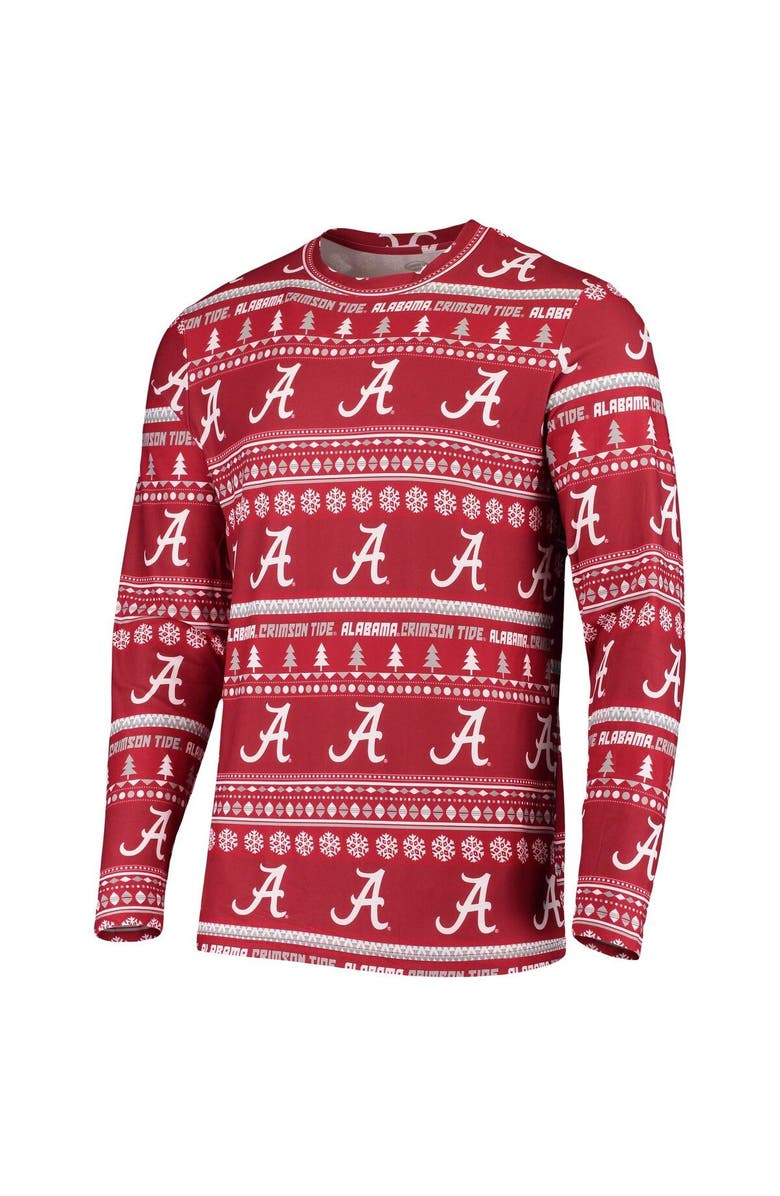 CONCEPTS SPORT Men's Concepts Sport Crimson Alabama Crimson Tide Ugly Sweater Knit Long Sleeve Top and Pant Set, Alternate, color, Crimson