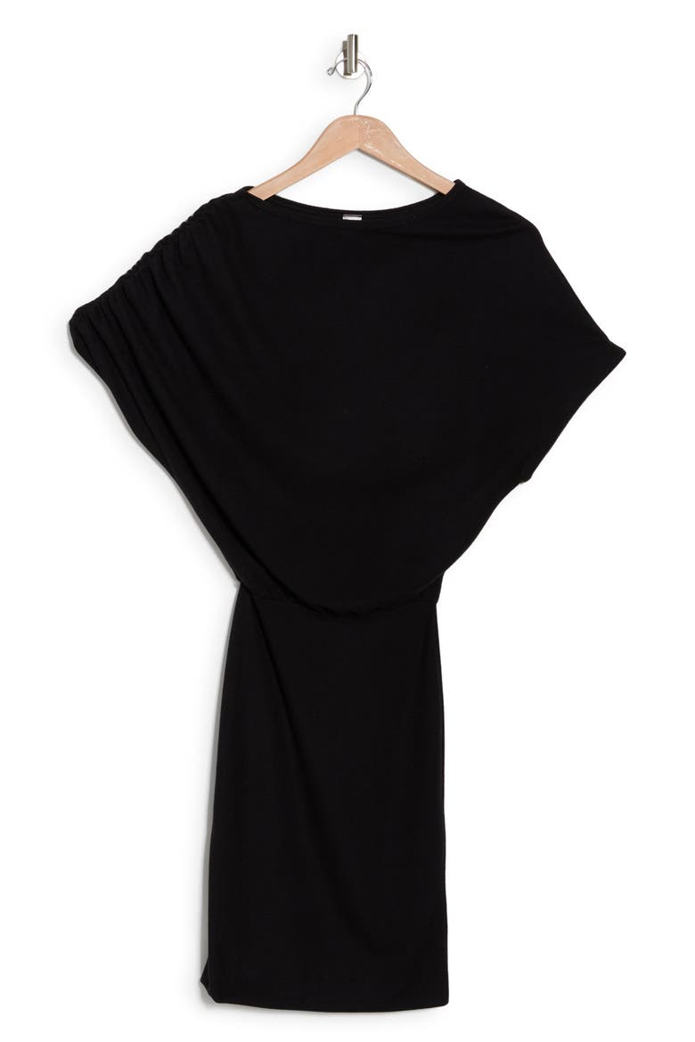 Short Sleeve Sweater Dress, Alternate, color, BLACK
