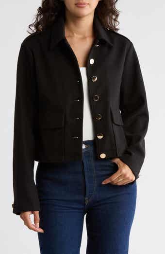 AREA STARS Halo Felted Crop Shirt Jacket