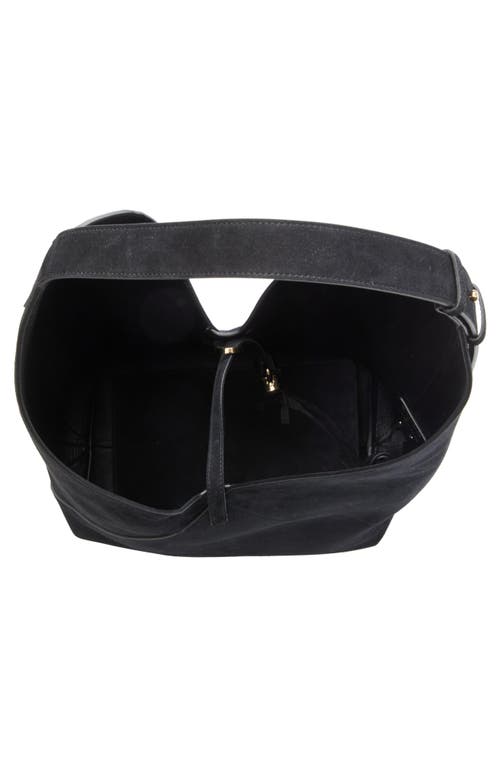 Ferragamo Slouchy Suede Hobo Bag In Nero