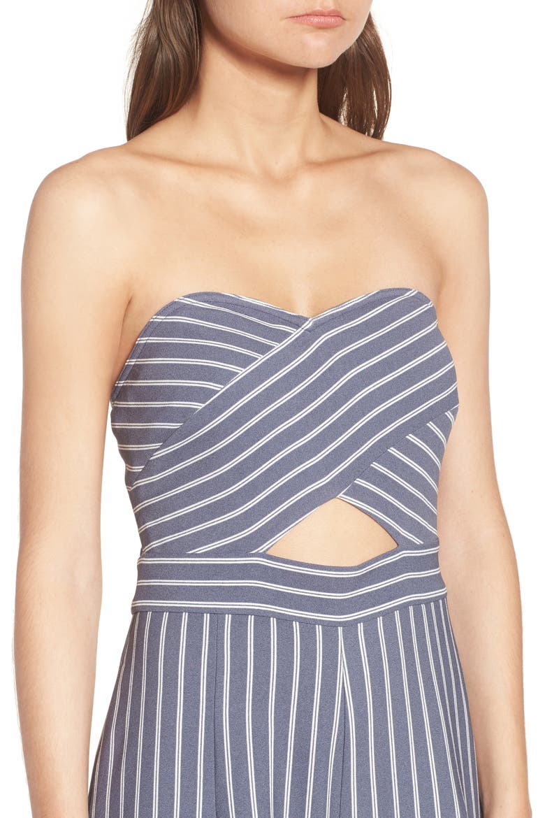 Stripe Convertible Halter Jumpsuit, Alternate, color, GREY GRIS ASHLEY STRIPE
