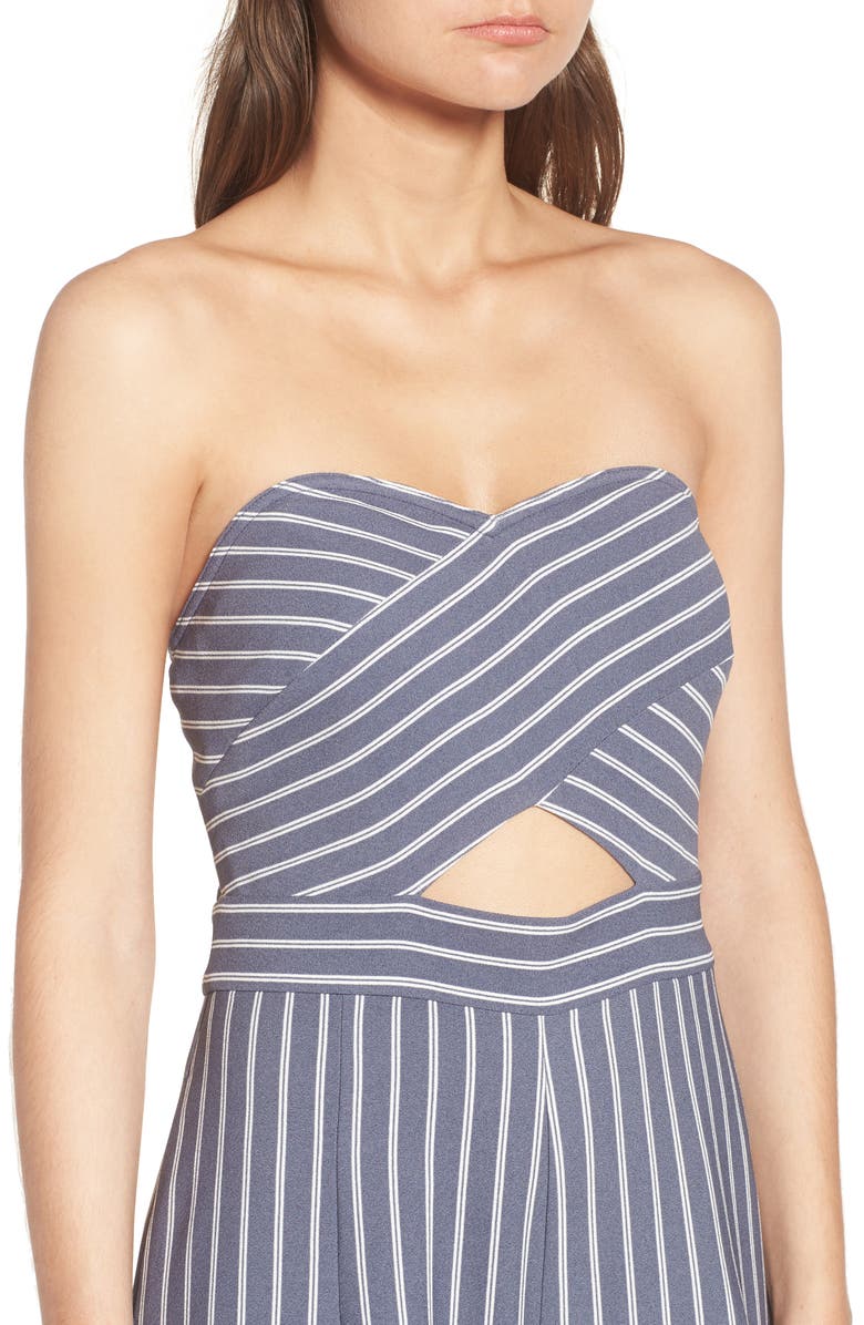 Leith Stripe Convertible Halter Jumpsuit, Alternate, color, 