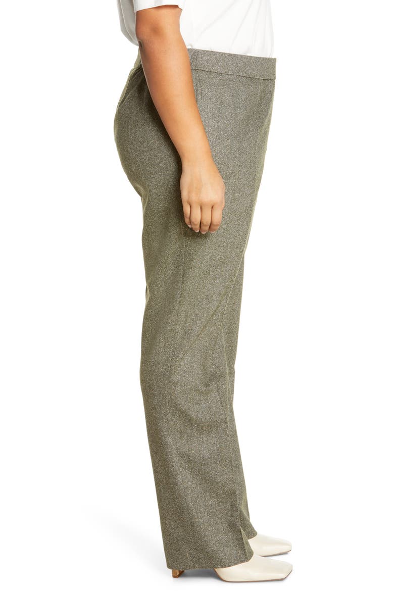 Barrow Wool Blend Donegal Tweed Pants, Alternate, color, DARK SEAWEED MULTI