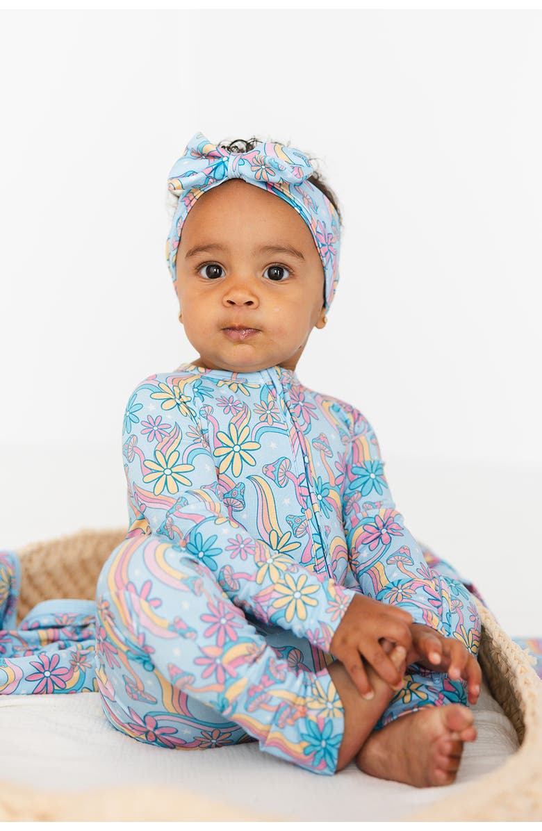 Charlie Lou Baby<sup>®</sup> Groovy Fall After All Double Zipper Convertible Romper, Alternate, color, Blue
