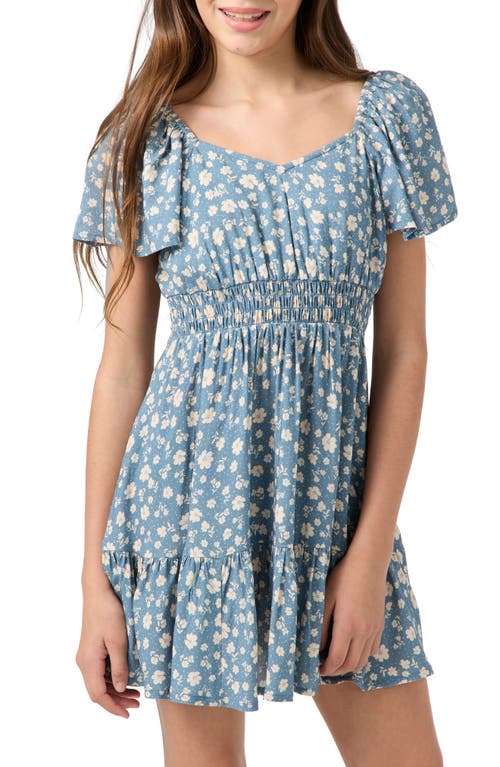 O'neill Kids' Langley Primrose Floral Dress In Blue