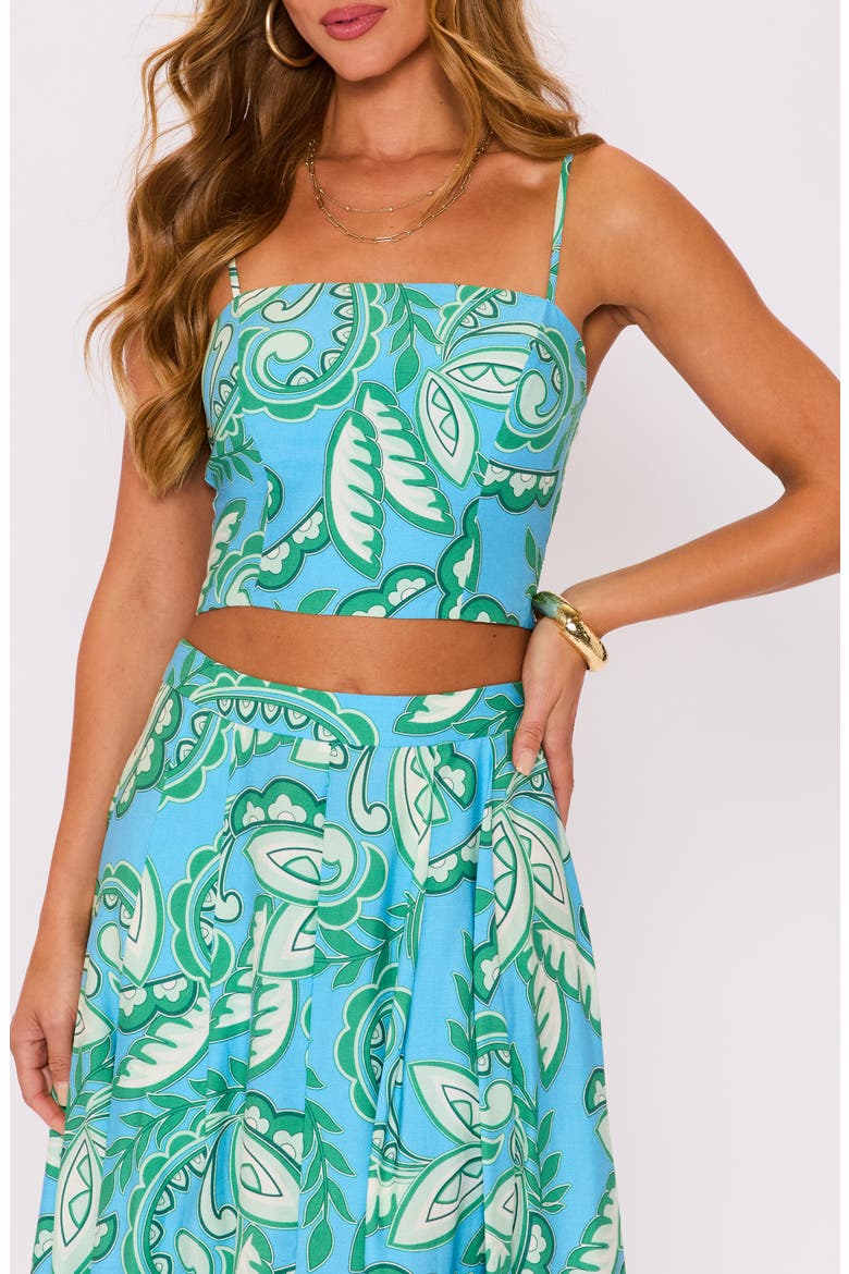 Florence Floral Crop Tank Top, Main, color, BLUE