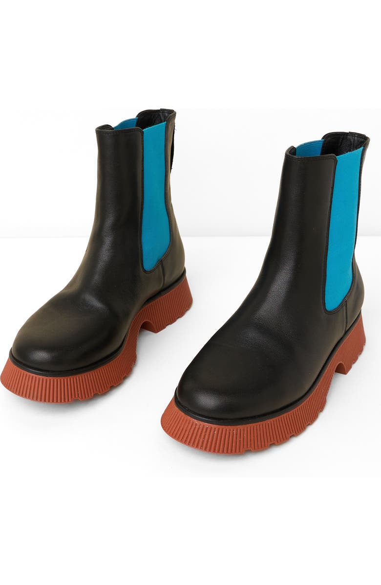 Charlotte Stone Esmee Lug Sole Chelsea Boot, Main, color, Black