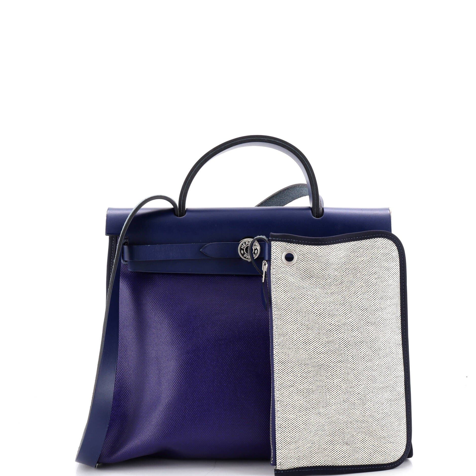Herbag Zip Berline Vache Canvas and Leather 31, Alternate, color, Blue