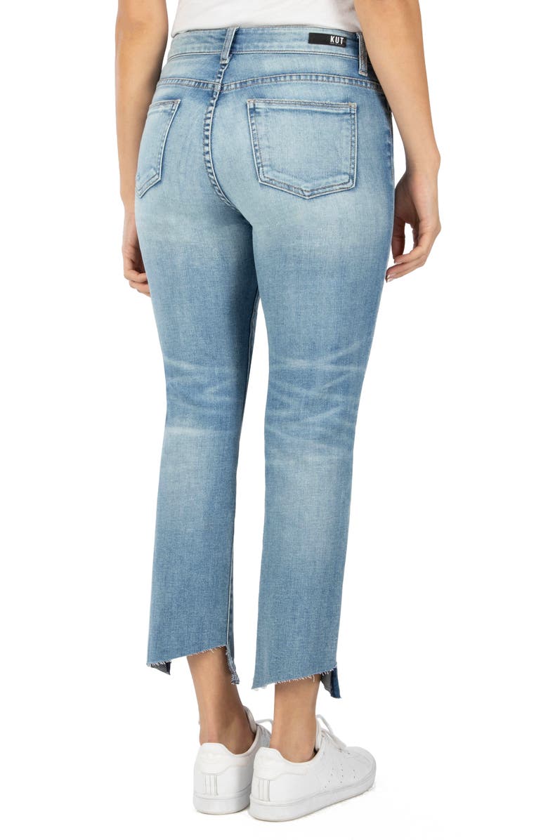 KUT from the Kloth Reese Slanted Ankle Straight Leg Jeans, Alternate, color, 